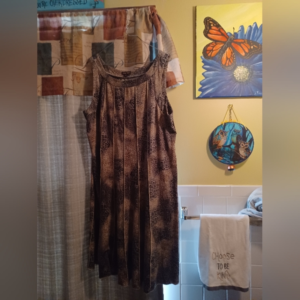 Elegant Brown Patterned Women's Skirt